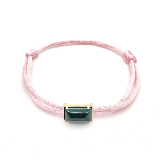 Bracelet cordon pain de sucre malachite - MOÏ 