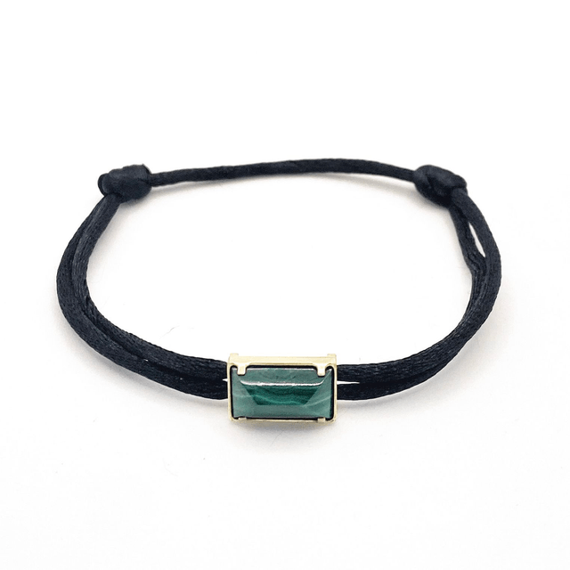 Bracelet cordon pain de sucre malachite - MOÏ 