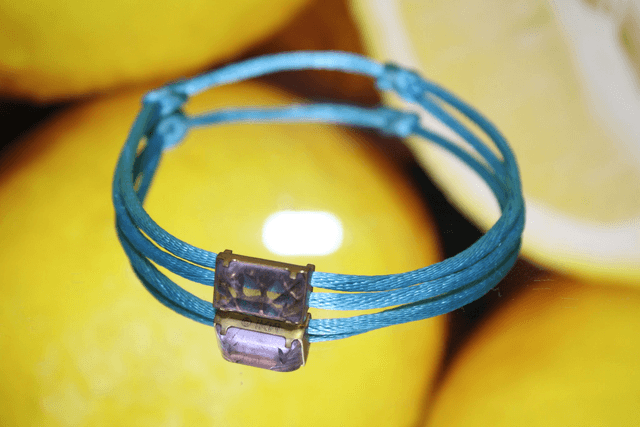 Bracelet cordon pain de sucre améthyste - MOÏ  