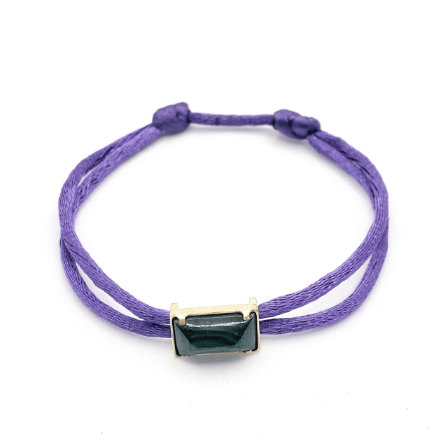 Bracelet cordon pain de sucre malachite - MOÏ 
