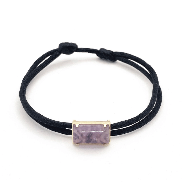 Bracelet cordon pain de sucre améthyste - MOÏ  