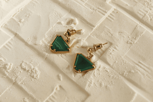 Boucles d&#039;oreilles malachite - JELANI