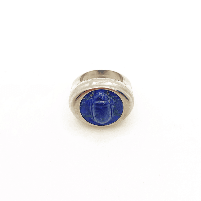 Bague scarabée azurite - AKIN 