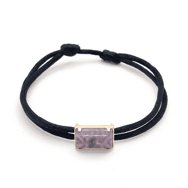 Bracelet cordon pain de sucre améthyste - MOÏ  